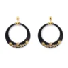 Boucles D'oreilles Lodge Noir Or - Gas Bijoux