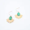 Boucles D'oreilles Palm En Malachite - Zag Bijoux -Bijoux Fantaisie boucles d oreilles palm en malachite zag bijoux