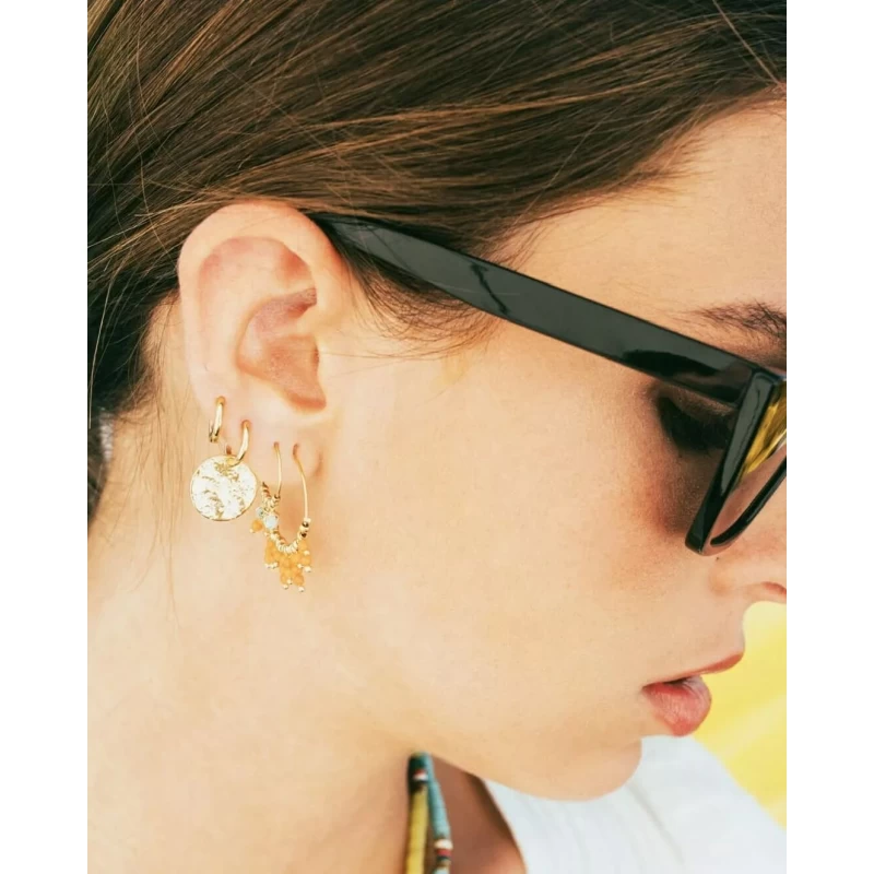 Boucles D'oreilles Paon En Agate Blanche - Zag Bijoux 4 Boucles D'oreilles Paon En Agate Blanche - Zag Bijoux – Image 2