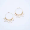 Boucles D'oreilles Paon En Agate Blanche - Zag Bijoux