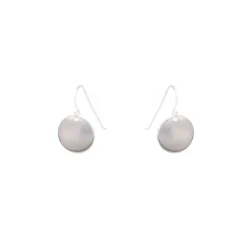 Boucles D'oreilles Pastille Lisse Argent - Pomme Cannelle