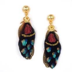 Boucles D'oreilles Sao Email Dorées - Gas Bijoux