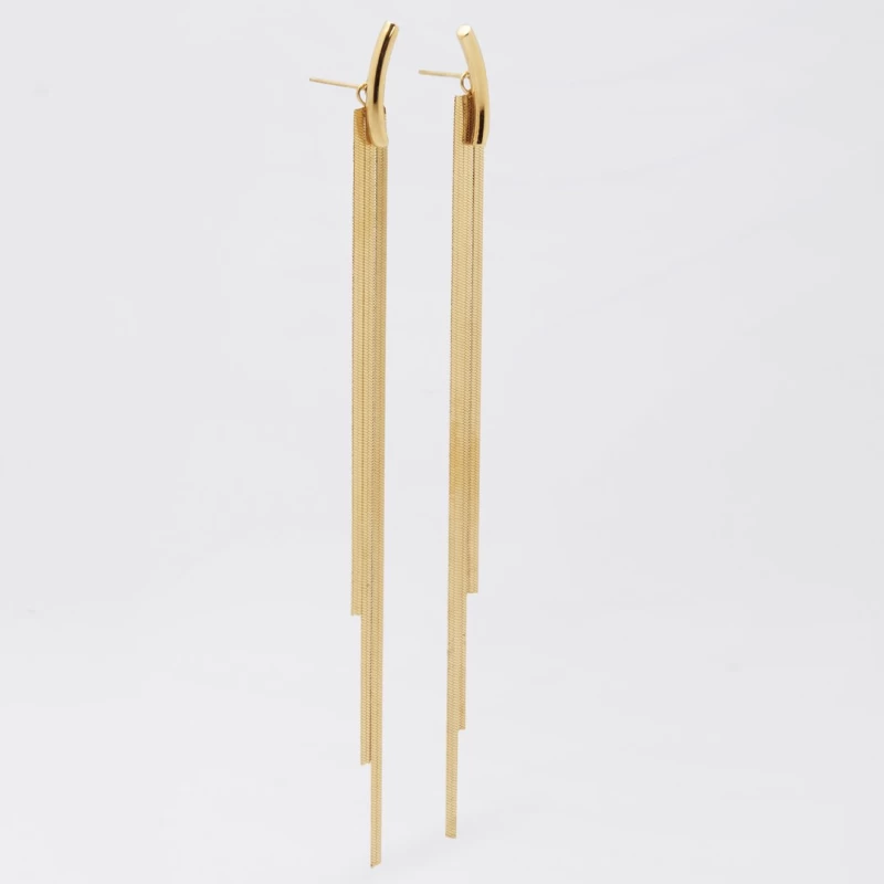 Boucles D'oreilles Serpente Acier Doré - Zag Bijoux 3 Boucles D'oreilles Serpente Acier Doré - Zag Bijoux