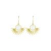 Boucles D'oreilles Soleil Nacre En Acier Jaune - Zag Bijoux