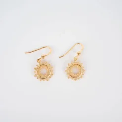 Boucles D'oreilles Soleil Plaqué Or - Pomme Cannelle