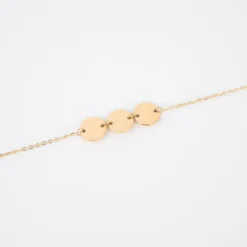 Bracelet 3 Pastilles En Acier Jaune - Zag Bijoux