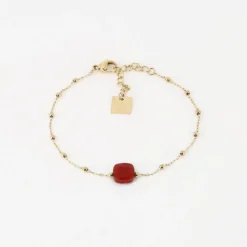 Bracelet Anty Rouge Acier Or - Zag Bijoux