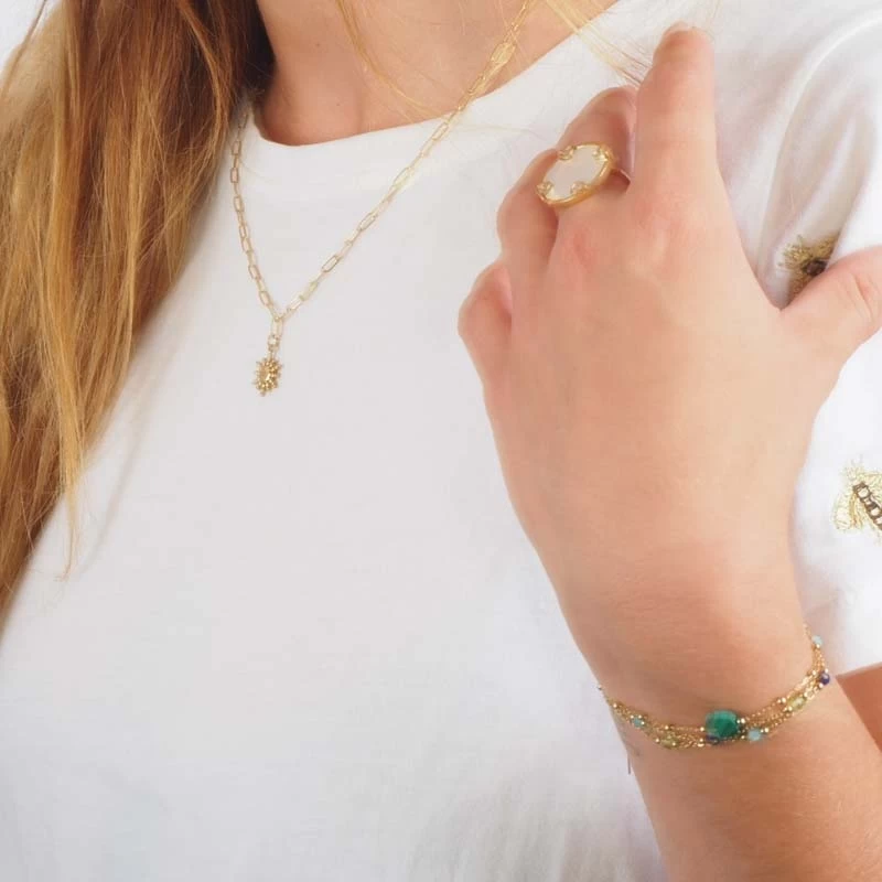 Bracelet Anty Vert Acier Or - Zag Bijoux 4 Bracelet Anty Vert Acier Or - Zag Bijoux – Image 2