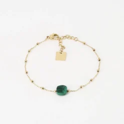 Bracelet Anty Vert Acier Or - Zag Bijoux