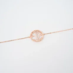 Bracelet Arbre De Vie En Acier Rose - Zag Bijoux