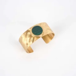 Bracelet Bata Vert Acier Or - Zag Bijoux -Bijoux Fantaisie bracelet bata vert acier or zag bijoux 2