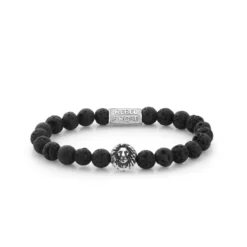 Bracelet Black Moon Lion 8mm - Rebel & Rose