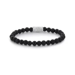 Bracelet Black Rocks 6mm - Rebel & Rose