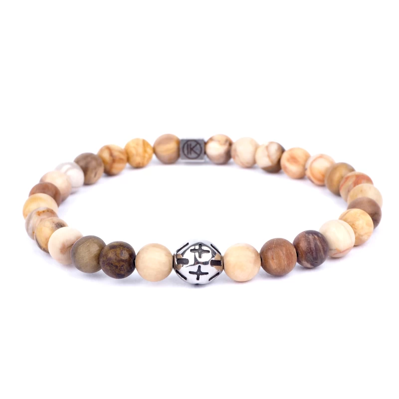 Bracelet Bois Fossilisé Dépoli 6 Mm - Ikoba 3 Bracelet Bois Fossilisé Dépoli 6 Mm - Ikoba