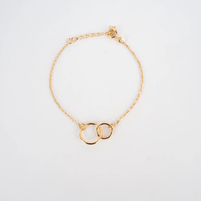Bracelet Double Cercle En Plaqué Or - Pomme Cannelle 5 Bracelet Double Cercle En Plaqué Or - Pomme Cannelle – Image 3