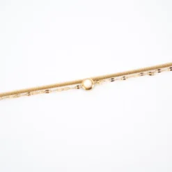 Bracelet Double Chaîne Nacre En Acier Doré - Zag Bijoux