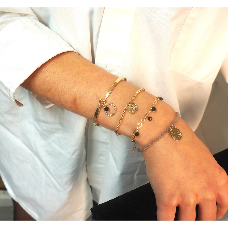 Bracelet élastique RBR0883 Plaqué Or - Pomme Cannelle 4 Bracelet élastique RBR0883 Plaqué Or - Pomme Cannelle – Image 2