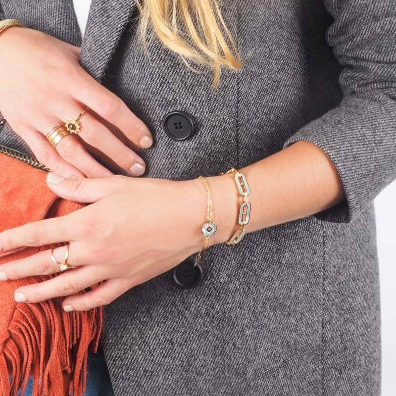 Bracelet Floria En Acier Or Jaune - Zag Bijoux 4 Bracelet Floria En Acier Or Jaune - Zag Bijoux – Image 2