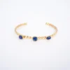 Bracelet Jonc 3 Stones Lapis Lazuli Acier Or Jaune - Zag Bijoux 1 Bracelet Jonc 3 Stones Lapis Lazuli Acier Or Jaune - Zag Bijoux -Bijoux Fantaisie bracelet jonc 3 stones lapis lazuli acier or jaune zag bijoux