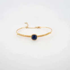 Bracelet Jonc Afshin Bleu En Acier - Zag Bijoux