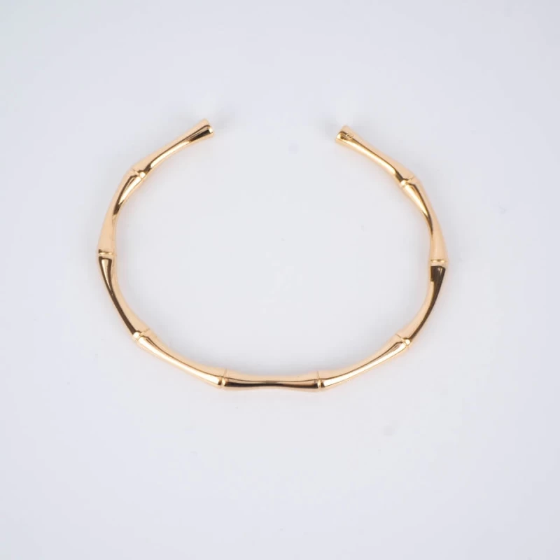 Bracelet Jonc Bambou Plaqué Or - Pomme Cannelle 4 Bracelet Jonc Bambou Plaqué Or - Pomme Cannelle – Image 2