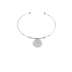 Bracelet Jonc Breloque En Argent - Pomme Cannelle