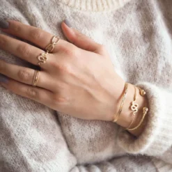 Bracelet Jonc Ewan En Plaqué Or - Pomme Cannelle 7 Bracelet Jonc Ewan En Plaqué Or - Pomme Cannelle -Bijoux Fantaisie bracelet jonc ewan en plaque or pomme cannelle 2