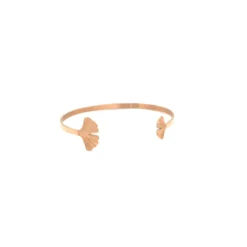 Bracelet Jonc Ginkgo Acier Rose - Zag Bijoux