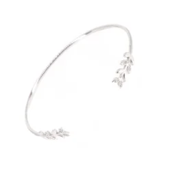 Bracelet Jonc Lauriers En Argent - Pomme Cannelle
