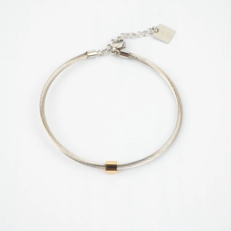 Bracelet Jonc Rockie En Acier - Zag Bijoux 3 Bracelet Jonc Rockie En Acier - Zag Bijoux