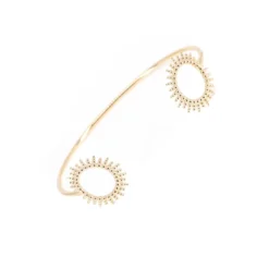 Bracelet Jonc Soleil En Plaqué Or - Pomme Cannelle