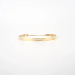 Bracelet Jonc Strass En Acier Jaune - Zag Bijoux