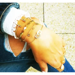 Bracelet Jonc T En Acier Jaune - Zag Bijoux -Bijoux Fantaisie bracelet jonc t en acier jaune zag bijoux 1