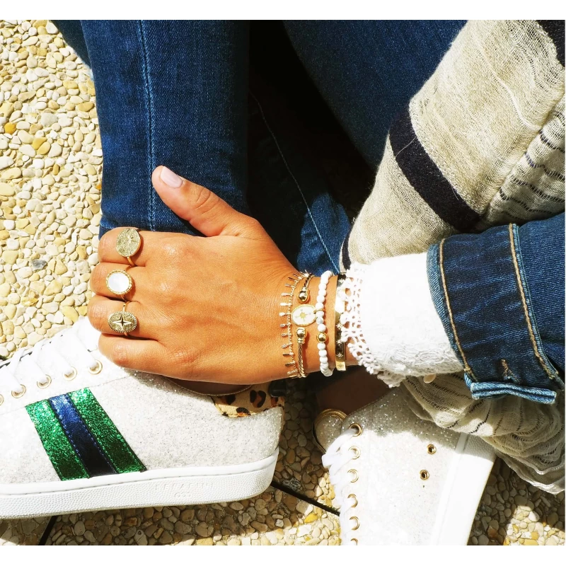 Bracelet Jonc Torsadé En Plaqué Or - Pomme Cannelle 4 Bracelet Jonc Torsadé En Plaqué Or - Pomme Cannelle – Image 2