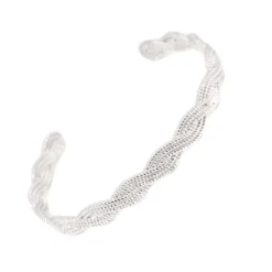 Bracelet Jonc Tresse En Argent - Pomme Cannelle