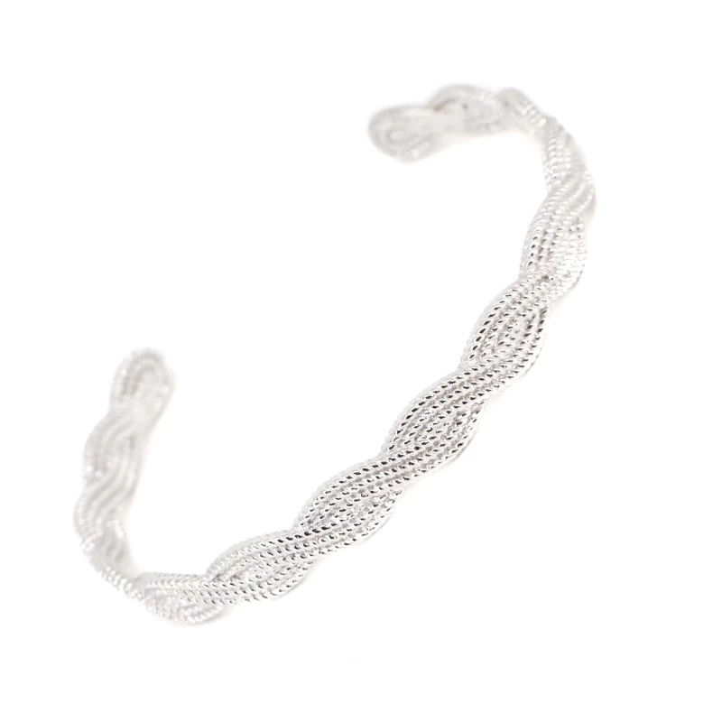 Bracelet Jonc Tresse En Argent - Pomme Cannelle 3 Bracelet Jonc Tresse En Argent - Pomme Cannelle