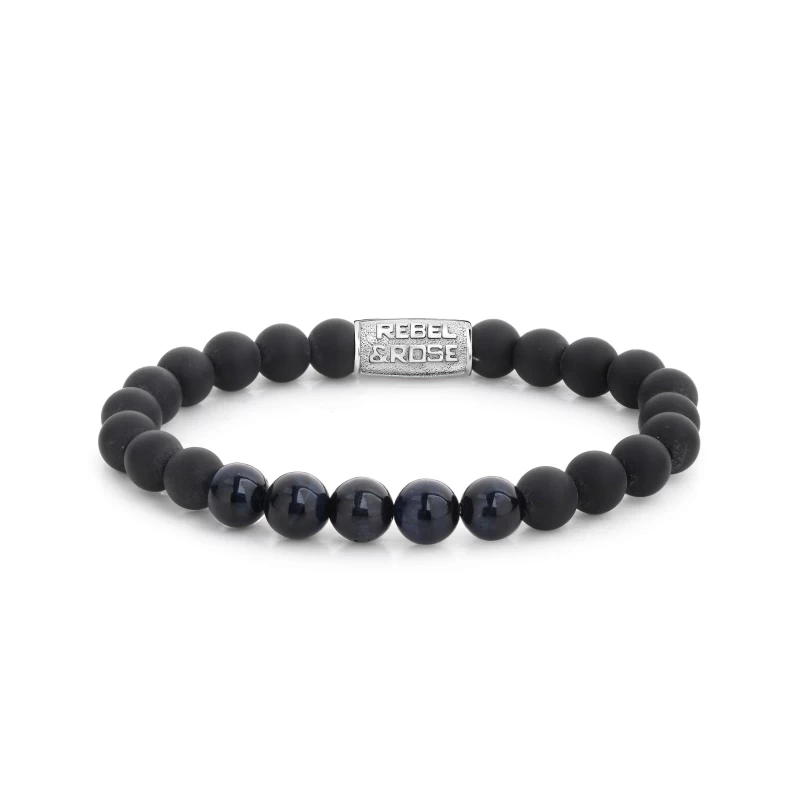 Bracelet Mad Blue Night 8mm - Rebel & Rose 3 Bracelet Mad Blue Night 8mm - Rebel & Rose