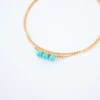 Bracelet Maddy Double Chaine Turquoise Acier Or - Zag Bijoux 1 Bracelet Maddy Double Chaine Turquoise Acier Or - Zag Bijoux -Bijoux Fantaisie bracelet maddy double chaine turquoise acier or zag bijoux