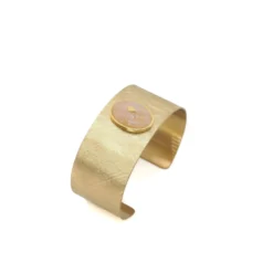 Bracelet Manchette Gloria En Acier Et Quartz Rose - Zag Bijoux -Bijoux Fantaisie bracelet manchette gloria en acier et quartz rose zag bijoux 1