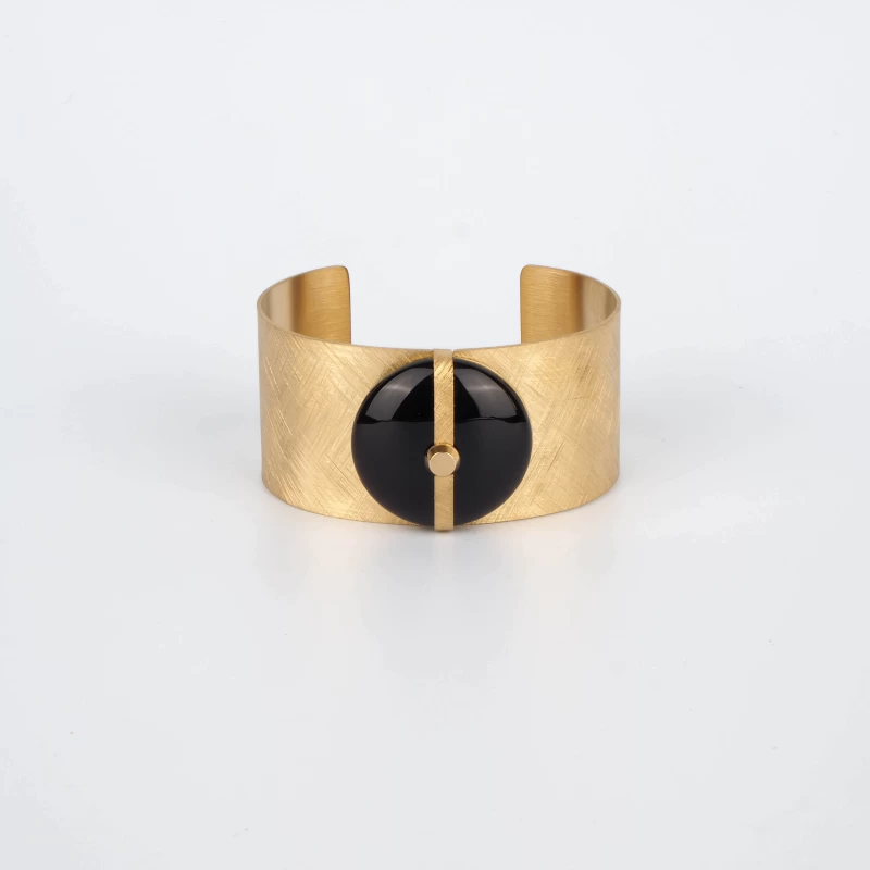 Bracelet Manchette Parisse En Onyx - Zag Bijoux 3 Bracelet Manchette Parisse En Onyx - Zag Bijoux