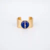 Bracelet Manchette Parisse Lapis Lazuli En Acier - Zag Bijoux -Bijoux Fantaisie bracelet manchette parisse lapis lazuli en acier zag bijoux