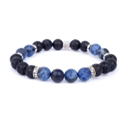 Bracelet Maori Pierre De Lave 8mm - Ikoba