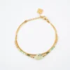 Bracelet Multi Chaîne Vert Et Doré En Acier - Zag Bijoux -Bijoux Fantaisie bracelet multi chaine vert et dore en acier zag bijoux