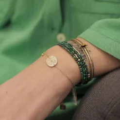 Bracelet Multi-rangs Malachite En Acier - Zag Bijoux 5 Bracelet Multi-rangs Malachite En Acier - Zag Bijoux -Bijoux Fantaisie bracelet multi rangs malachite en acier zag bijoux 1
