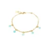 Bracelet Perle Amazonite En Acier Jaune - Zag Bijoux -Bijoux Fantaisie bracelet perle amazonite en acier jaune zag bijoux