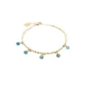 Bracelet Perle Apatite En Acier Jaune - Zag Bijoux -Bijoux Fantaisie bracelet perle apatite en acier jaune zag bijoux
