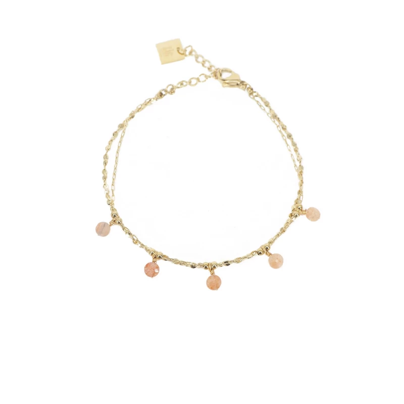 Bracelet Perle Héliolite En Acier Jaune - Zag Bijoux 3 Bracelet Perle Héliolite En Acier Jaune - Zag Bijoux