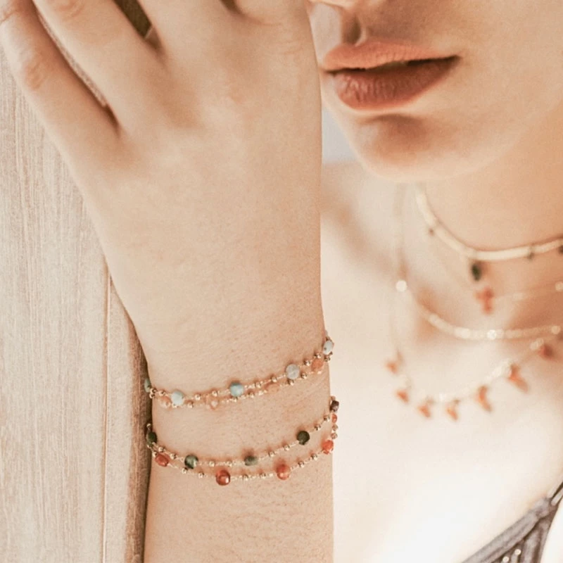 Bracelet Stone Bille Malachite En Acier Or Jaune - Zag Bijoux 4 Bracelet Stone Bille Malachite En Acier Or Jaune - Zag Bijoux – Image 2