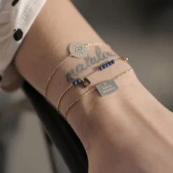 Bracelet Stone Lapis Lazuli En Acier Or Jaune - Zag Bijoux -Bijoux Fantaisie bracelet stone lapis lazuli en acier or jaune zag bijoux 2