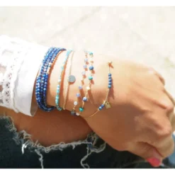 Bracelet Stone Pastille Amazonite En Acier Or - Zag Bijoux -Bijoux Fantaisie bracelet stone pastille amazonite en acier or zag bijoux 1